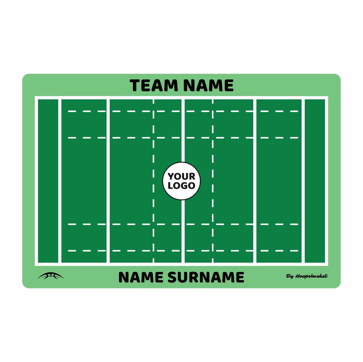 Custom Rugby Magnetic Coaching Board 15.7'' x 10.6'' / 40 x 27 cm