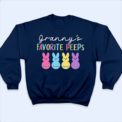Grandma's Favorite Bunny Easter Bunnies - Personalized Custom T Shirt - Easter, Birthday, Loving, Funny Gift for Grandma/Nana/Mimi, Mom, Wife, Grandparent