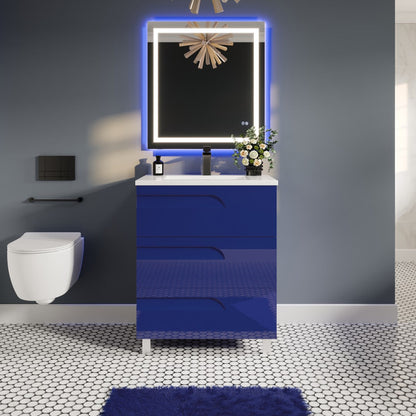 Eviva Joy Bath Vanity with Porcelain Top and Integrated Sink (24"-40")