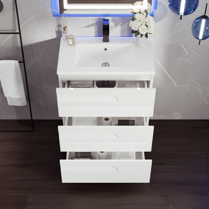 Eviva Joy Bath Vanity with Porcelain Top and Integrated Sink (24"-40")