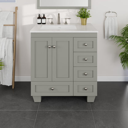 Eviva Acclaim Bath Vanity with Counter Top and Undermount Porcelain Sink (24"-30")