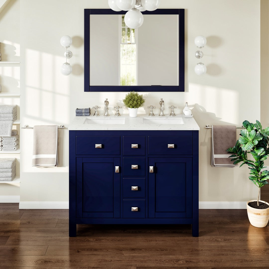Eviva Artemis Bath Vanity with Engineered Stone Top & Undermount Porcelain Sink (42"-72")