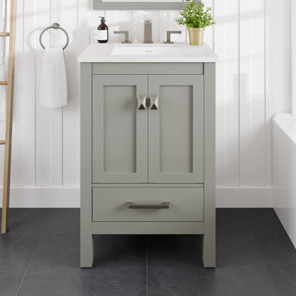 Eviva Aberdeen Bath Vanity with Counter Top and Undermount Porcelain Sink (24"-96")