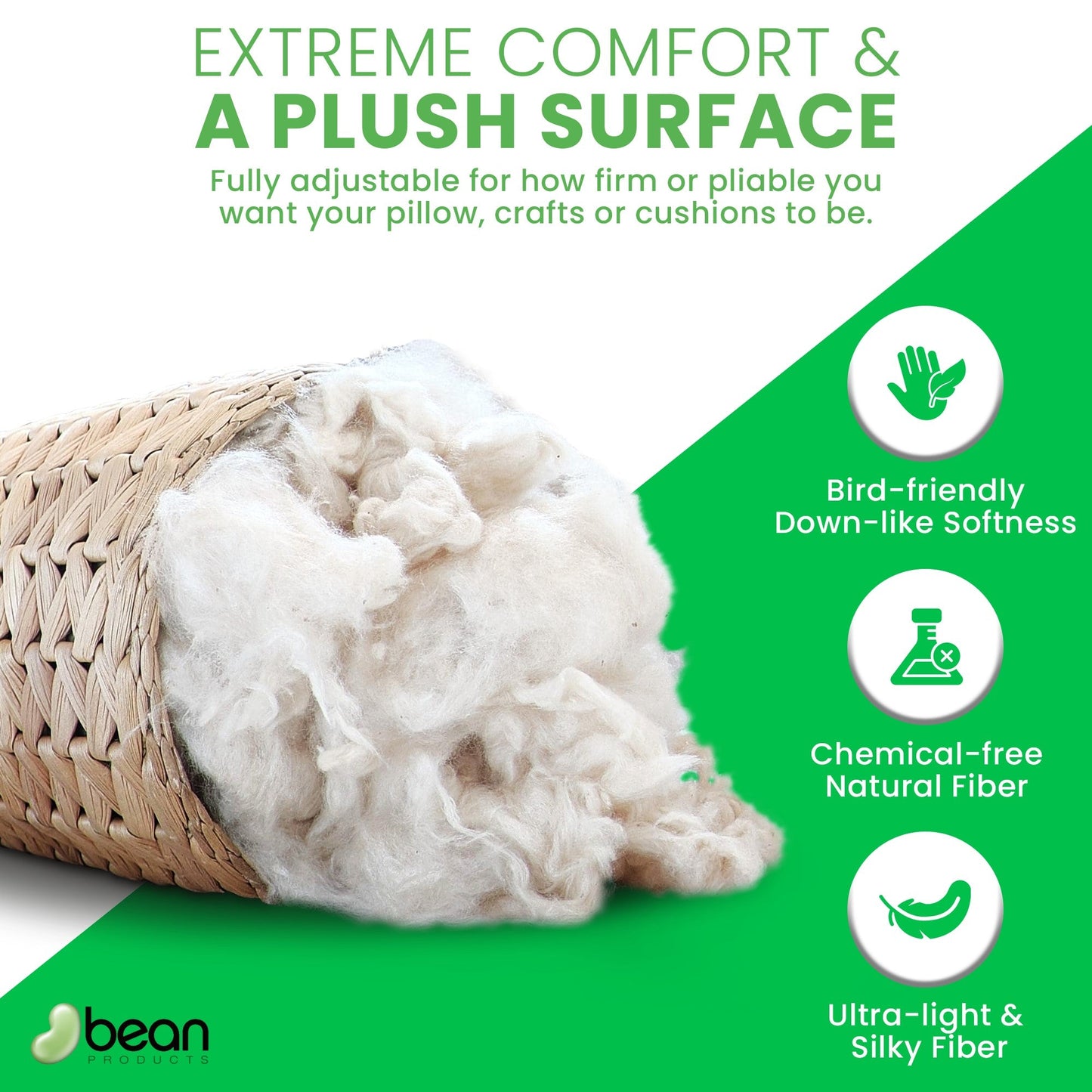 Kapok Fiber Fill Stuffing - Organic