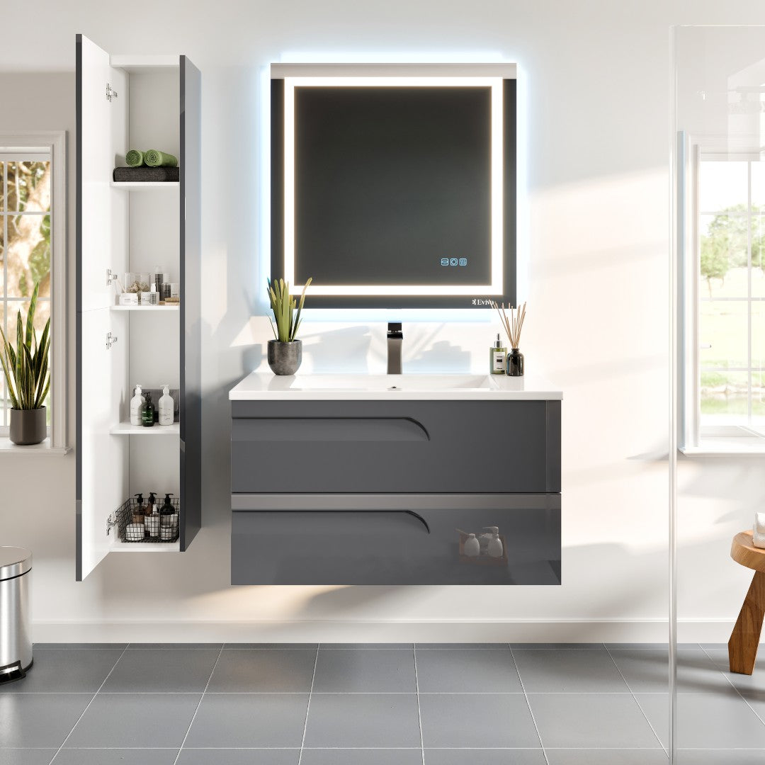 Eviva Joy Bath Vanity with Porcelain Top and Integrated Sink (24"-40")