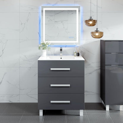 Eviva Libra Bath Vanity with Porcelain Top and Integrated Sink