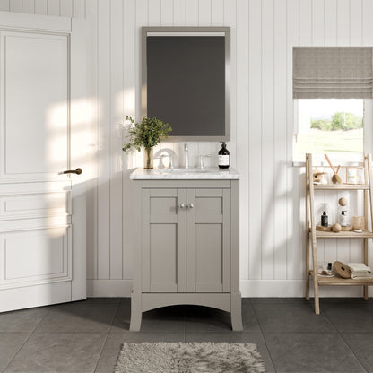 Eviva New York Bath Vanity with Carrara Marble Top and Undermount Porcelain Sink (24"-36")