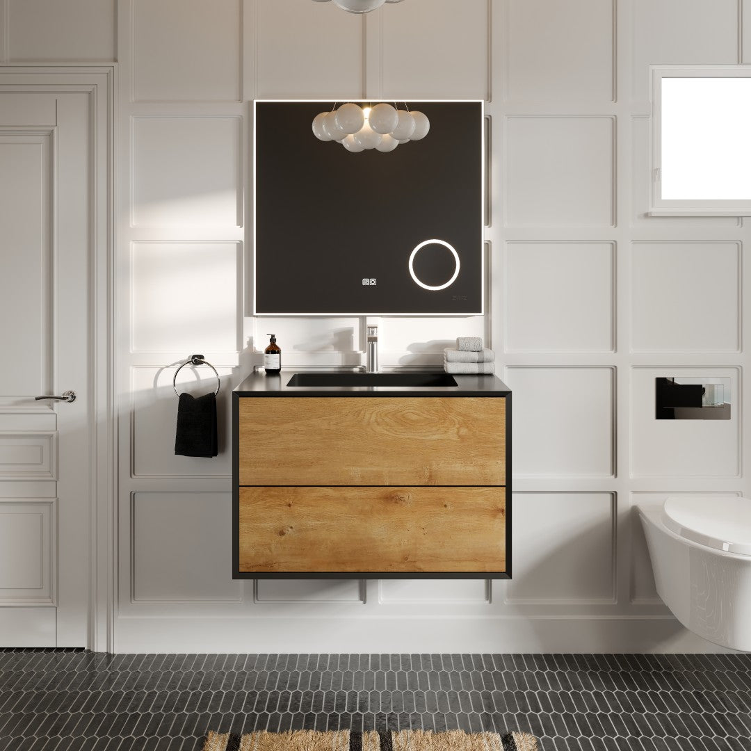 Eviva Vienna Wall Mount Bath Vanity with Acrylic Top and Integrated Sink (36"-75")