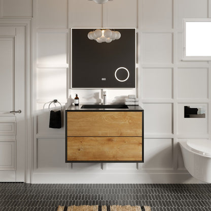 Eviva Vienna Wall Mount Bath Vanity with Acrylic Top and Integrated Sink (36"-75")