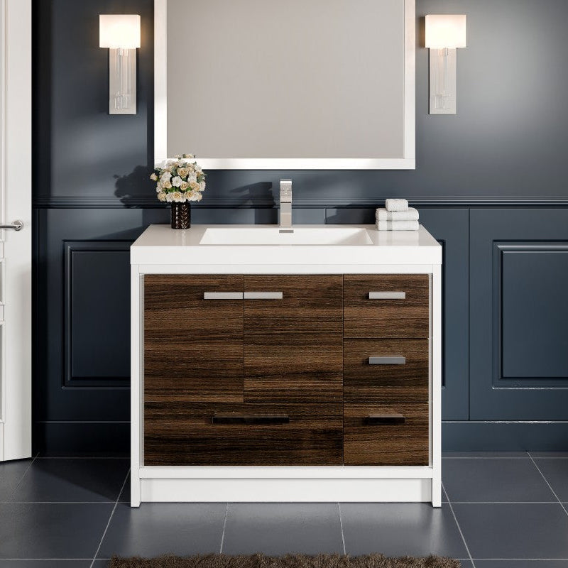 Eviva Grace Bath Vanity with Acrylic Top and Integrated Sink (24"-48")