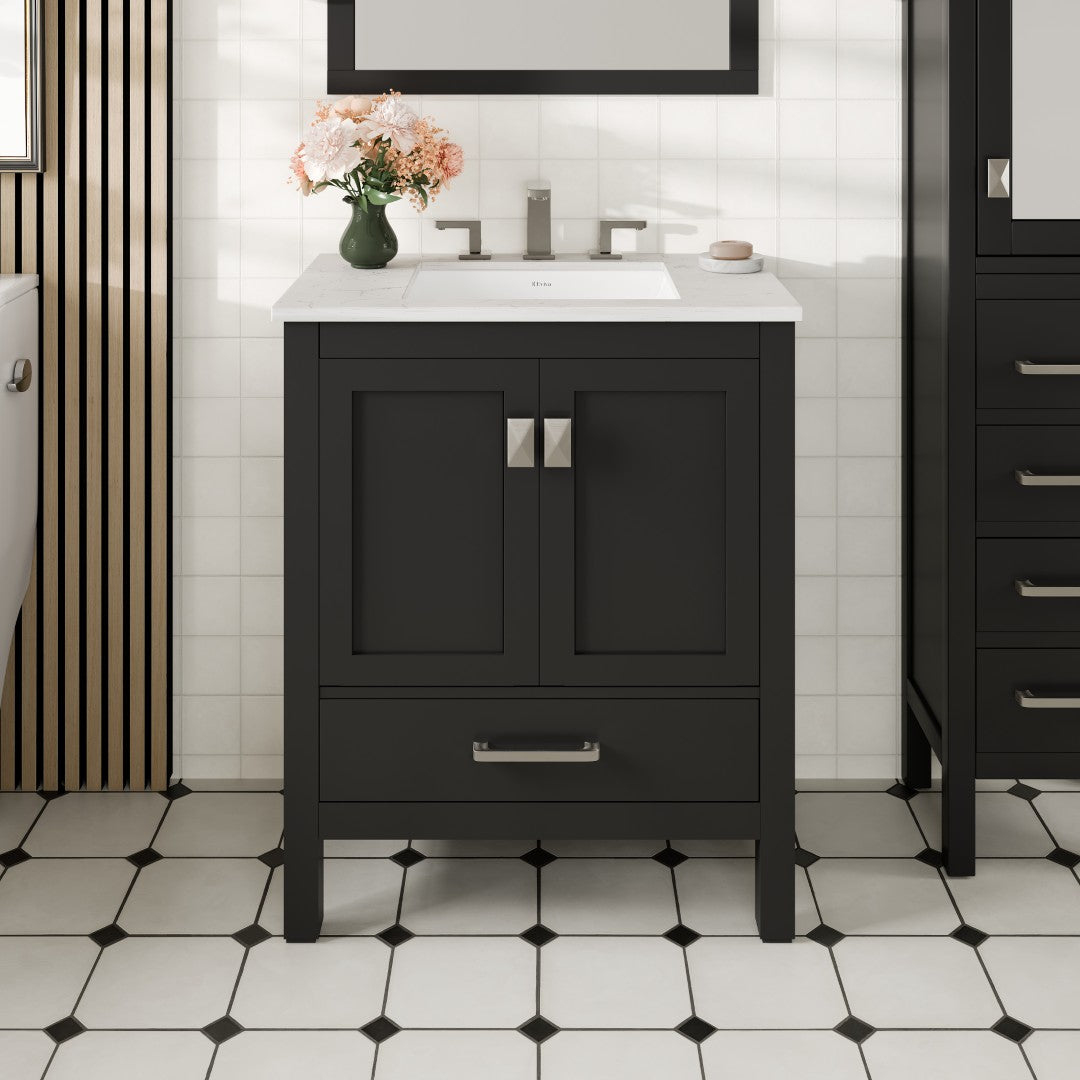 Eviva Aberdeen Bath Vanity with Counter Top and Undermount Porcelain Sink (24"-96")
