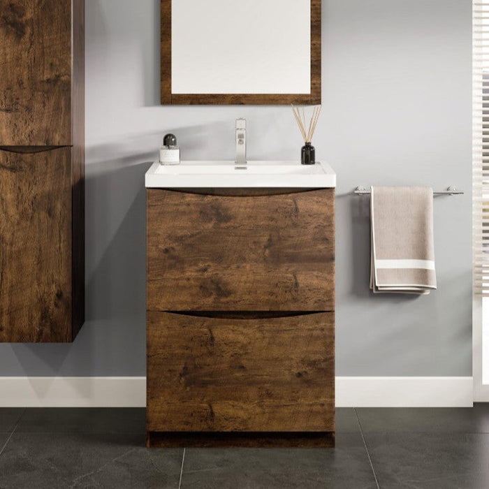 Eviva Smile Bath Vanity with Acrylic Top and Integrated Sink (24"-48")
