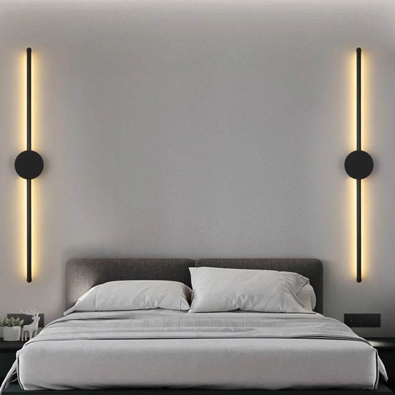 60cm Wall Light Modern Long LED Light Black – Sleek Indoor Lighting Fixture