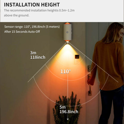 RGB Infrared Sensor Lamp – Smart Rechargeable Motion Light with Touch Control & Color-Changing Glow