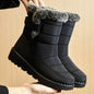 Women’s Waterproof Fur-Lined Ankle Boots – 2025 Trend Low-Heel Winter Shoes for Everyday Comfort