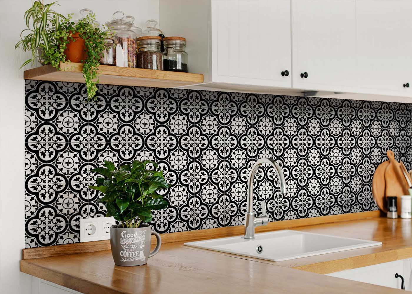 Decorative Tile stickers set of 24 Peel & Stick