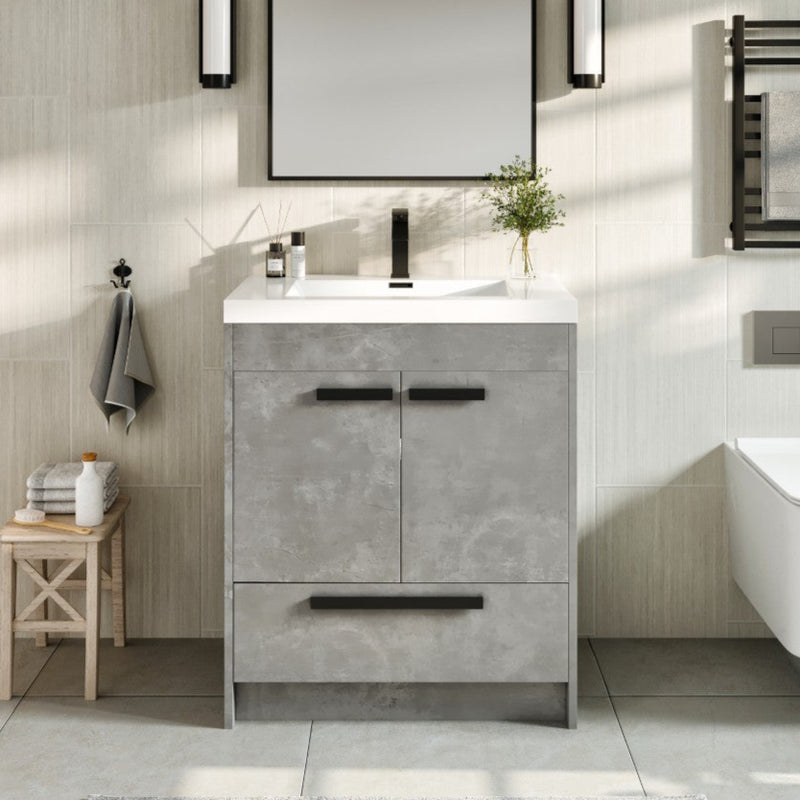 Eviva Lugano Bath Vanity with Acrylic Top and Integrated Sink (24"-84")