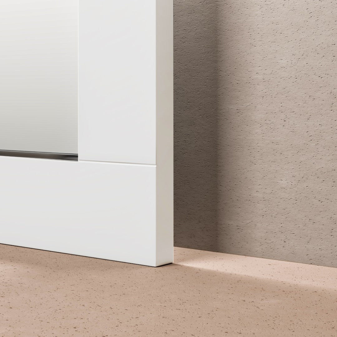 Eviva Aberdeen 72" x 30" Rectangular White Wooden Framed Mirror