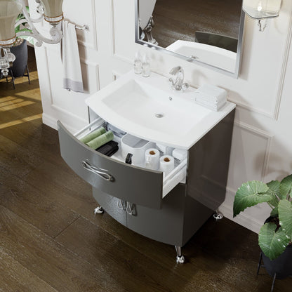 Eviva Lina Bath Vanity with Porcelain Top and Integrated Sink