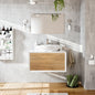 Eviva Santa Monica Wall Mount Bath Vanity with Acrylic Top and Vessel Solid Surface Sink (30"-36")