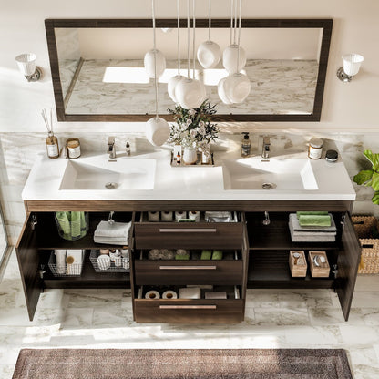 Eviva Lugano Bath Vanity with Acrylic Top and Integrated Sink (24"-84")