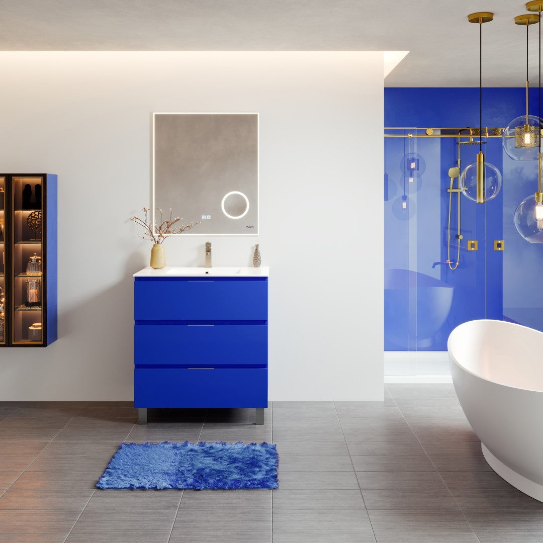 Eviva Malmo Bath Vanity with Porcelain Top and Integrated Sink