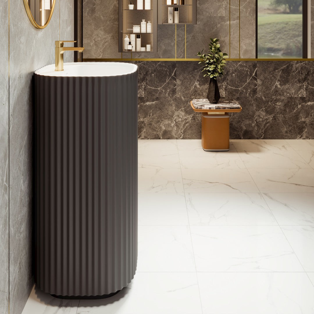 Eviva Haven Pedestal Solid Surface Sink