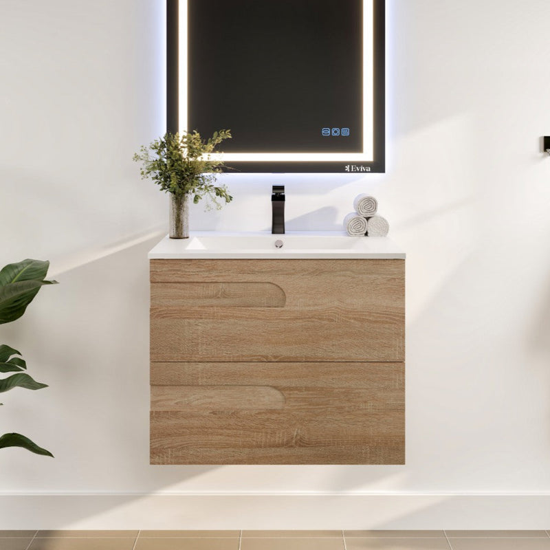 Eviva Joy Bath Vanity with Porcelain Top and Integrated Sink (24"-40")