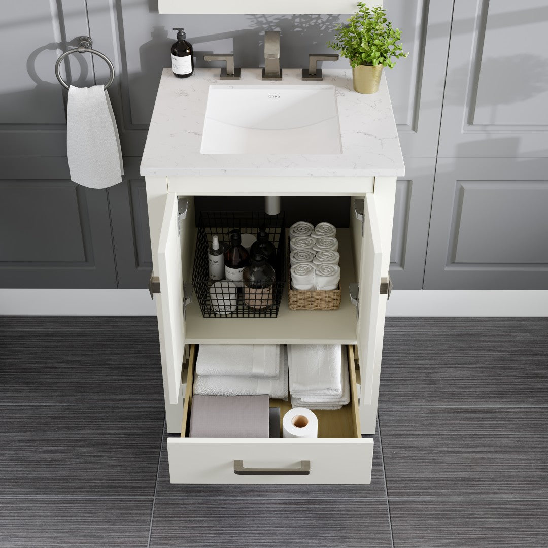 Eviva Aberdeen Bath Vanity with Counter Top and Undermount Porcelain Sink (24"-96")