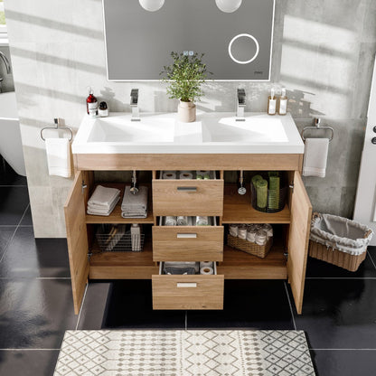 Eviva Lugano Bath Vanity with Acrylic Top and Integrated Sink (24"-84")