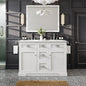Eviva Epic Bath Vanity with Carrara Quartz Top and Undermount Porcelain Sinks (48"-100")