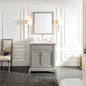 Eviva Elite Princeton Bath Vanity with Carrara Marble Top and Undermount Porcelain Sink (24"-30")