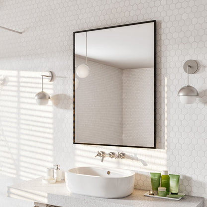 Eviva Black Black Metal Framed Mirror