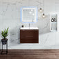 Eviva Galsaky Wall Mount Bath Vanity with Porcelain Top and Integrated Sink (24"-32")