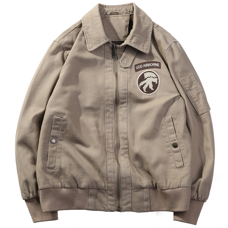 Loose American Tank Suit World War II Retro Bomber Jacket