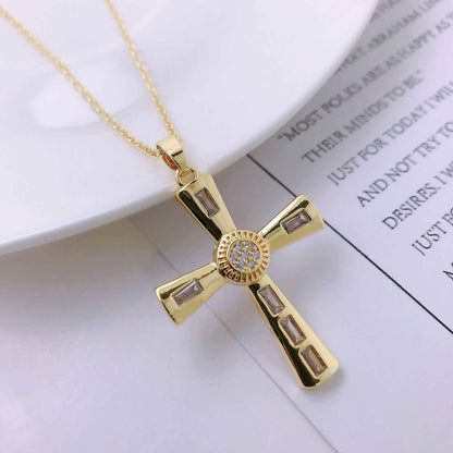 Niche Personality Hip Hop Men's Cross Necklace Pendant - Hip Hop Men's Cross Necklace
