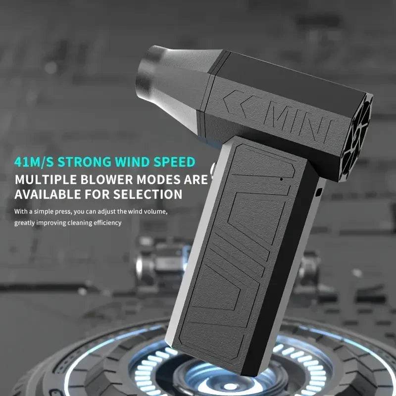 Turbo Fan Mini Air Blower – High-Power Silent Jet Blower with Type-C Fast Charging