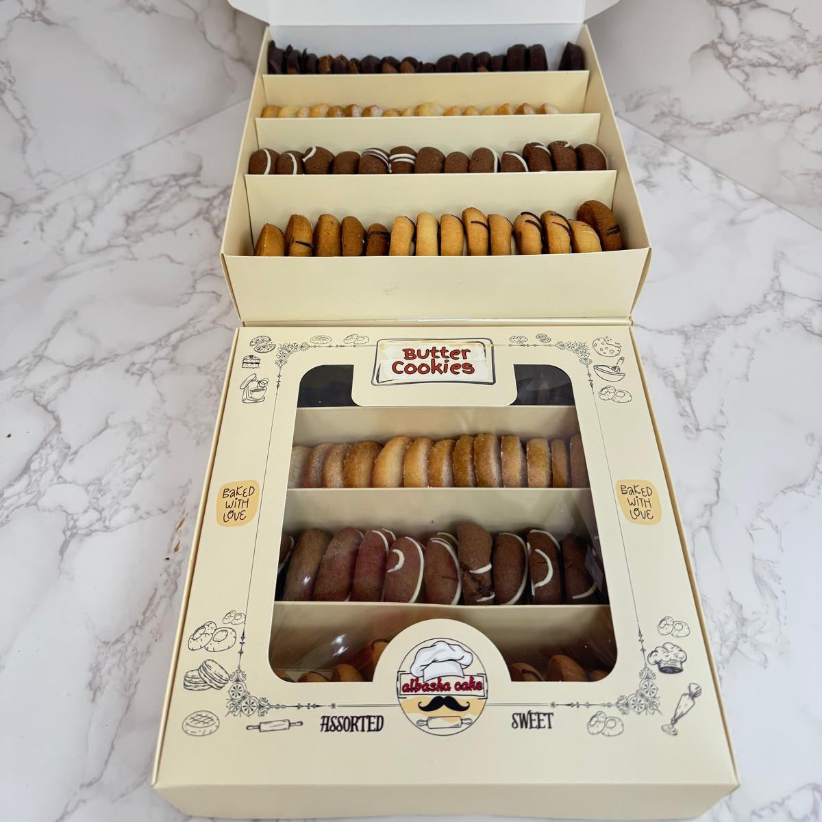 Mediterranean Inspired Assorted Cookie Gift Set with Real Butter and Aromatic Spices