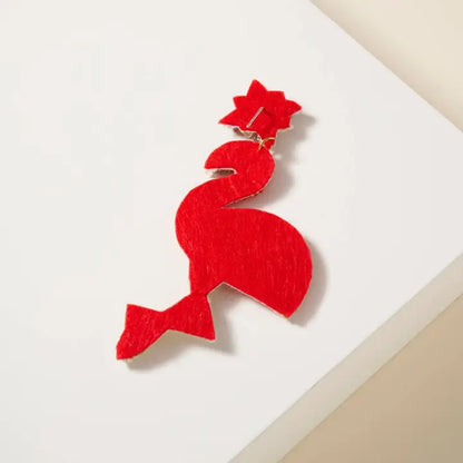 USA Flamingo Seed Beaded Earrings