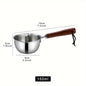 Stainless Steel Saucepan with Wood Handle  Versatile Kitchen Essential