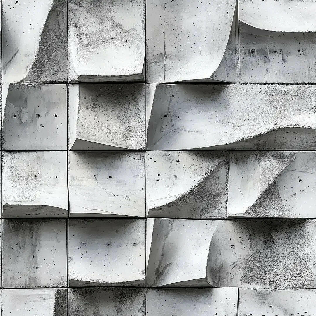 Sculpted Concrete Wave Wall