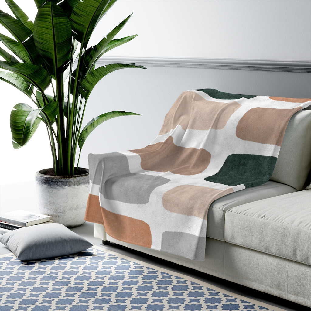 Abstract Bars Blanket Plush Throw | Kitchen + Metal