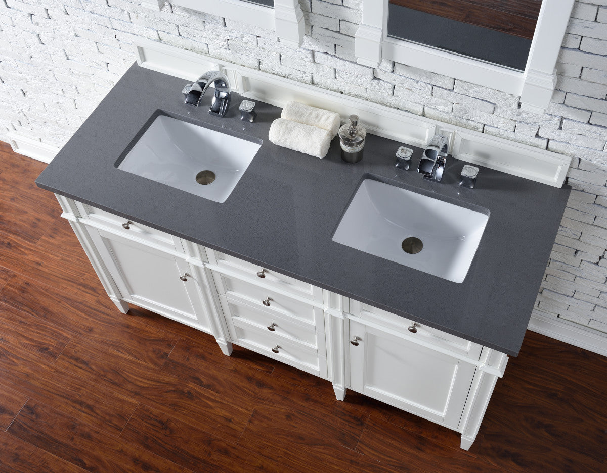 Brittany 60" Double Vanity in Bright White
