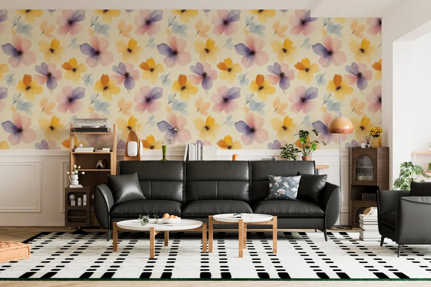 Watercolor Garden Dream Wallpaper