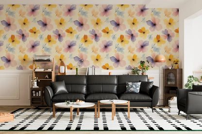 Watercolor Garden Dream Wallpaper