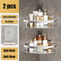 SpaceSaving Double Layer Aluminum Corner Bathroom Shelf