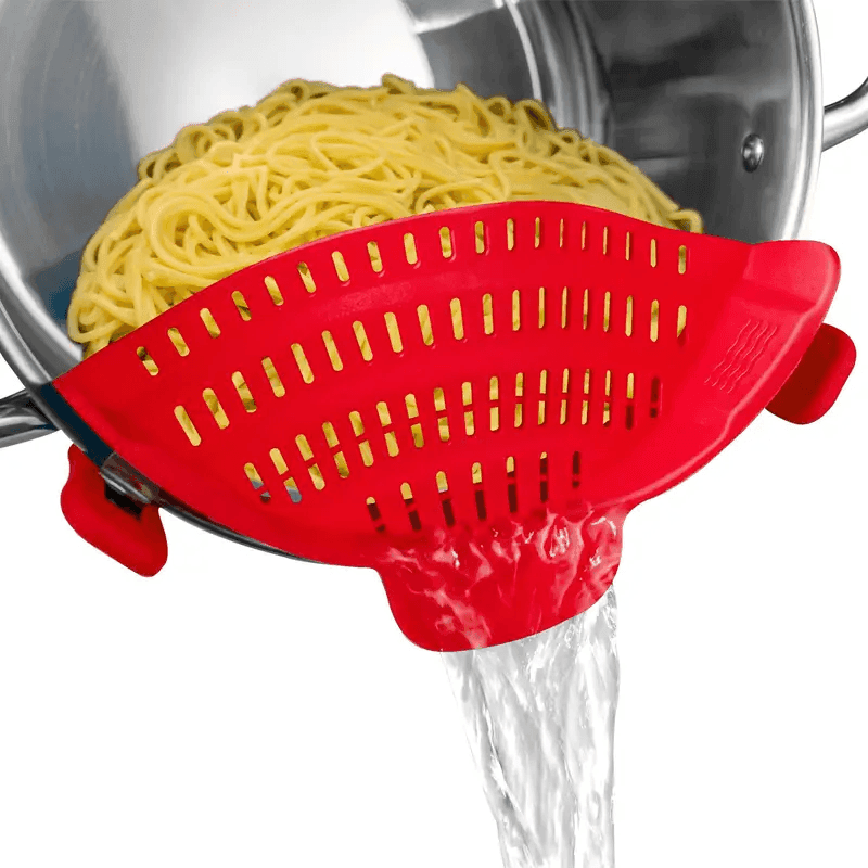 Adjustable Clip-On Strainer for Pots, Pans & Bowls – 1pc Kitchen Pot Strainer