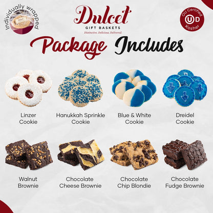 Deluxe Hanukkah Dreidel Cookie Gift Basket
