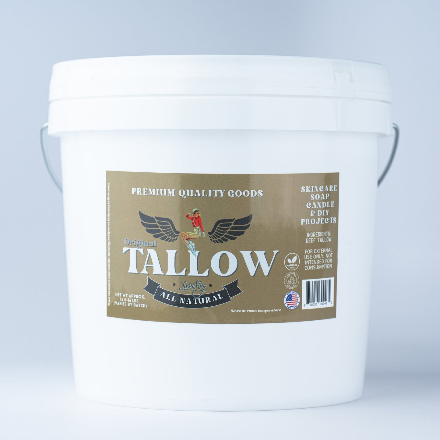 Unscented Beef Tallow - 16 Pounds | 100% Natural & Pure