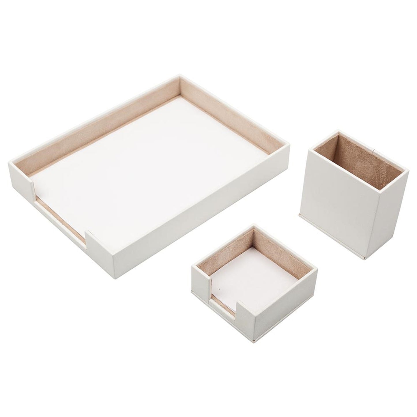 MOOG Leather Desk Set-3 Accessories-Single Document Tray - Turquoise - 3 PCS